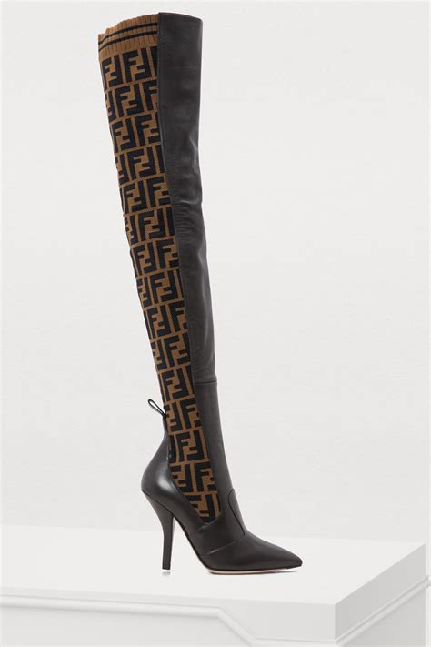 fendi boots sale cheap|thigh high fendi boots.